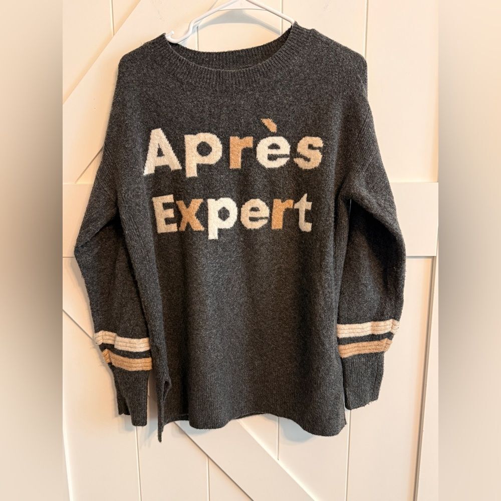 Lou & Grey Apres Expert Sweater Women's Small Ski Resort Skiing Snow